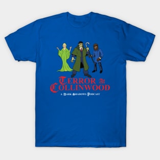 Terror at Collinwood - Cartoon Dark Shadows - Barnabas, Angelique, Quentin - designed by Eric Marshall T-Shirt